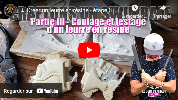 Etape 3 > coulage et lestage d'un leurre en résine